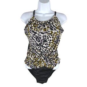Magicsuit One‎ Piece Swimsuit Women's Size 10 Leopard Animal Print SW-1643